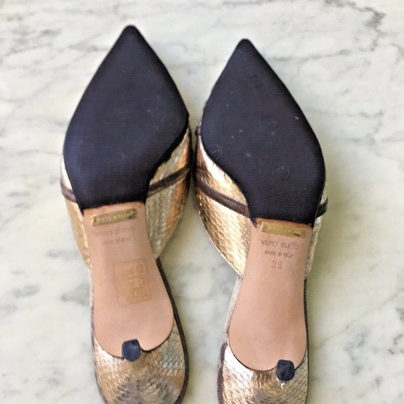 AUTHENTIC DOLCE GABBANA PHYTON AND & LIZARD MULES SZ 9- 39 - Picture 5 of 6